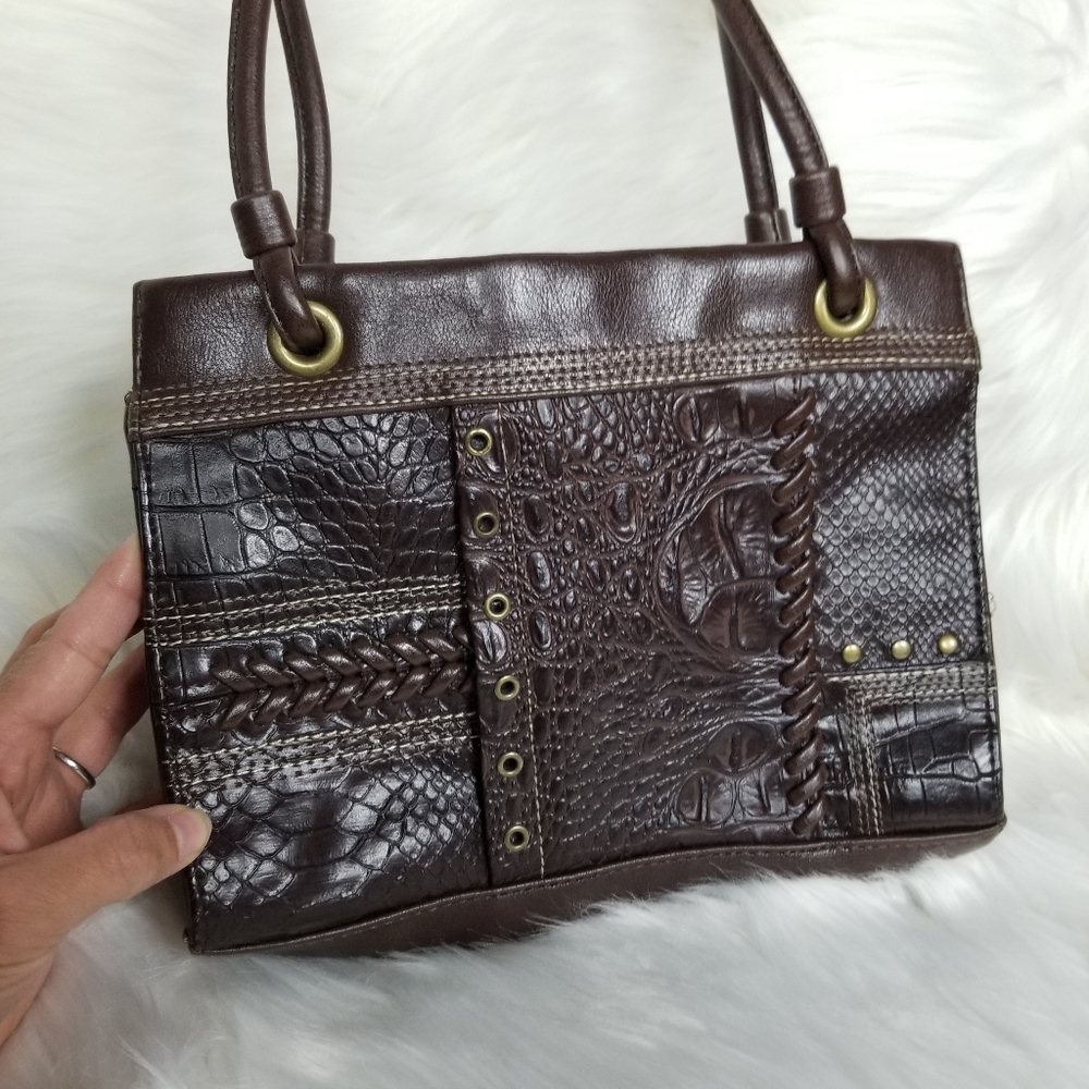 Small Leather patchwork shoulder Bag